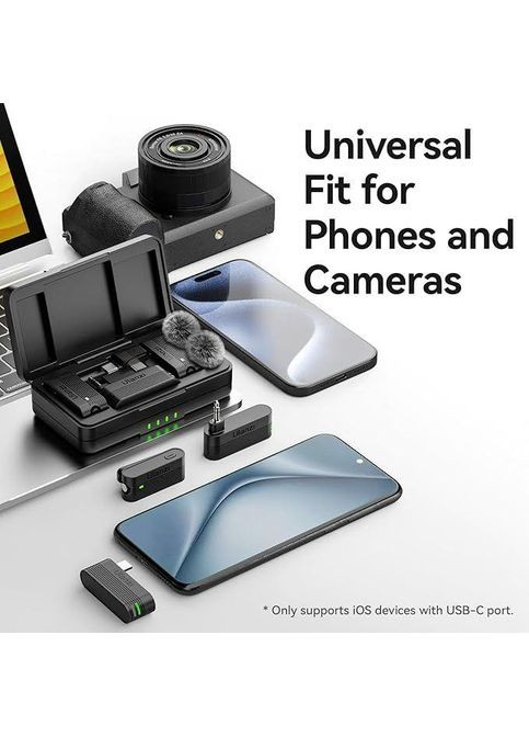 Бездротовий мікрофон A100 (Lightning, Type-C, jack 3.5 мм) для телефону та відеокамери Ulanzi (364120271)