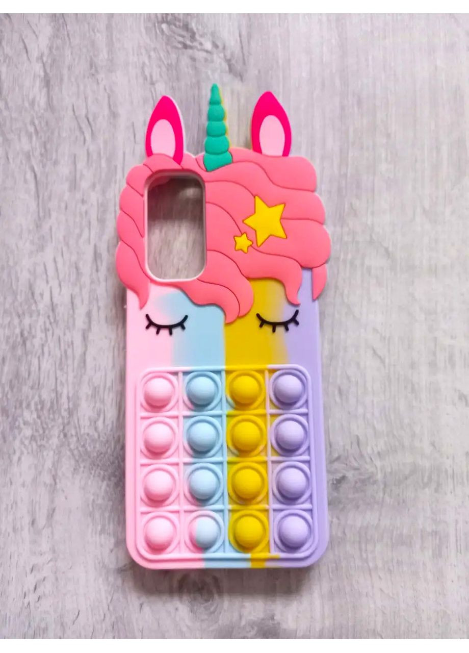 Чохол Pop it для Redmi note 11S Єдиноріг Поп іт антистрес силіконовий дитячий райдужний Xiaomi (360897024)