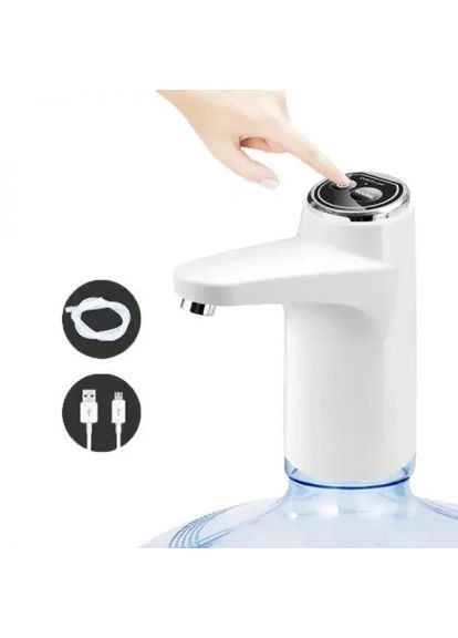 Автоматическая помпа для воды аккумуляторная 800 мА-ч с выбором объема, насос бутилированной воды, белая No Brand (364674774)