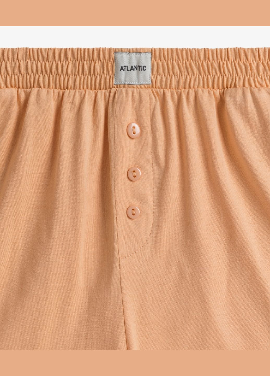 Персикова всесезон піжама жіноча шорти, короткий рукав Atlantic