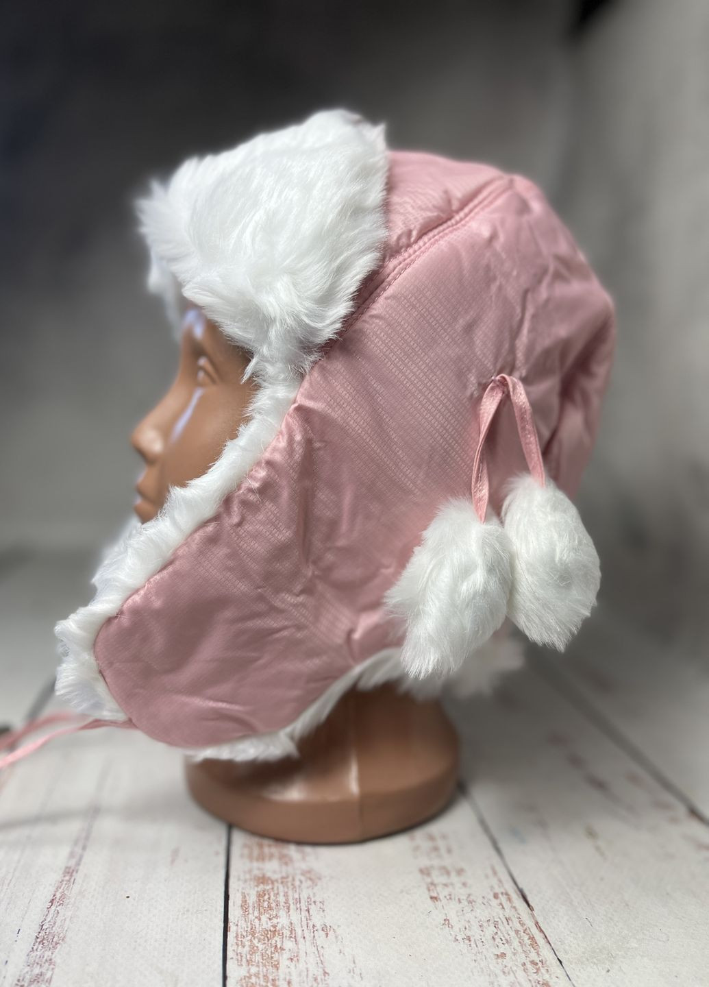 Шапка ушанка зимняя детская на девочку Jarek Светло-розовый (1206) No Brand (370215944)