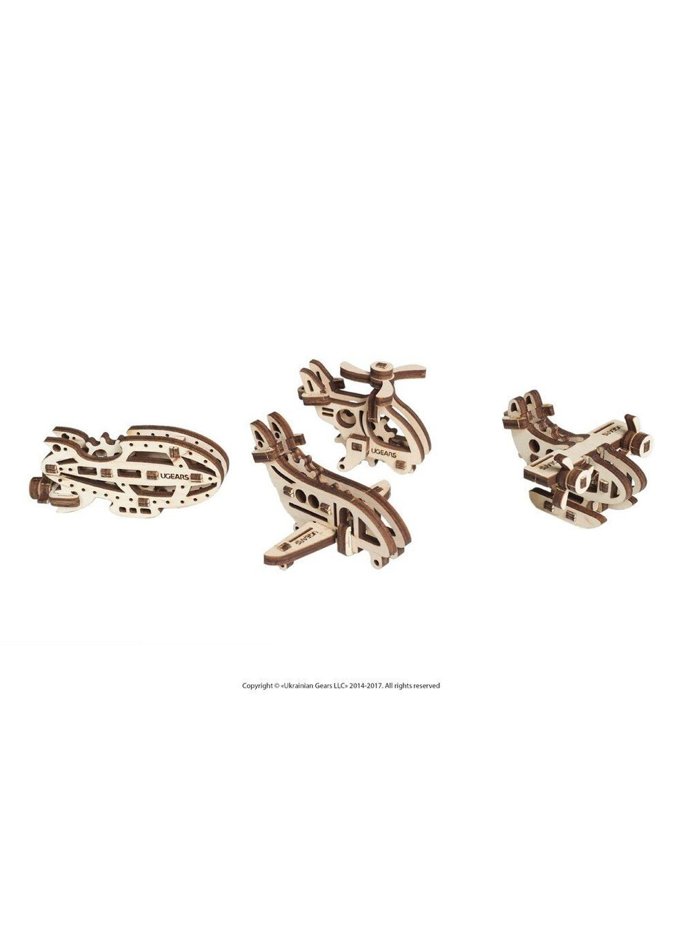 Механічний 3D пазл Фіджети-Летальні апарати. Набір з 4 шт. (70034) UGEARS (364115648)