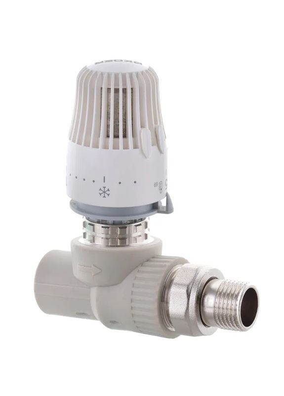 Кран термостатический с термоголовкой прямой PPR 20x1/2 K0155.PRO (KP0198) KOER (321205343)