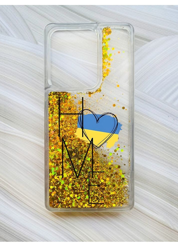 Чехол с плавающими блестками на Xiaomi Redmi Note 13 Pro 4G Золотой:: Дом Украина (принт 353) Creative (360668097)