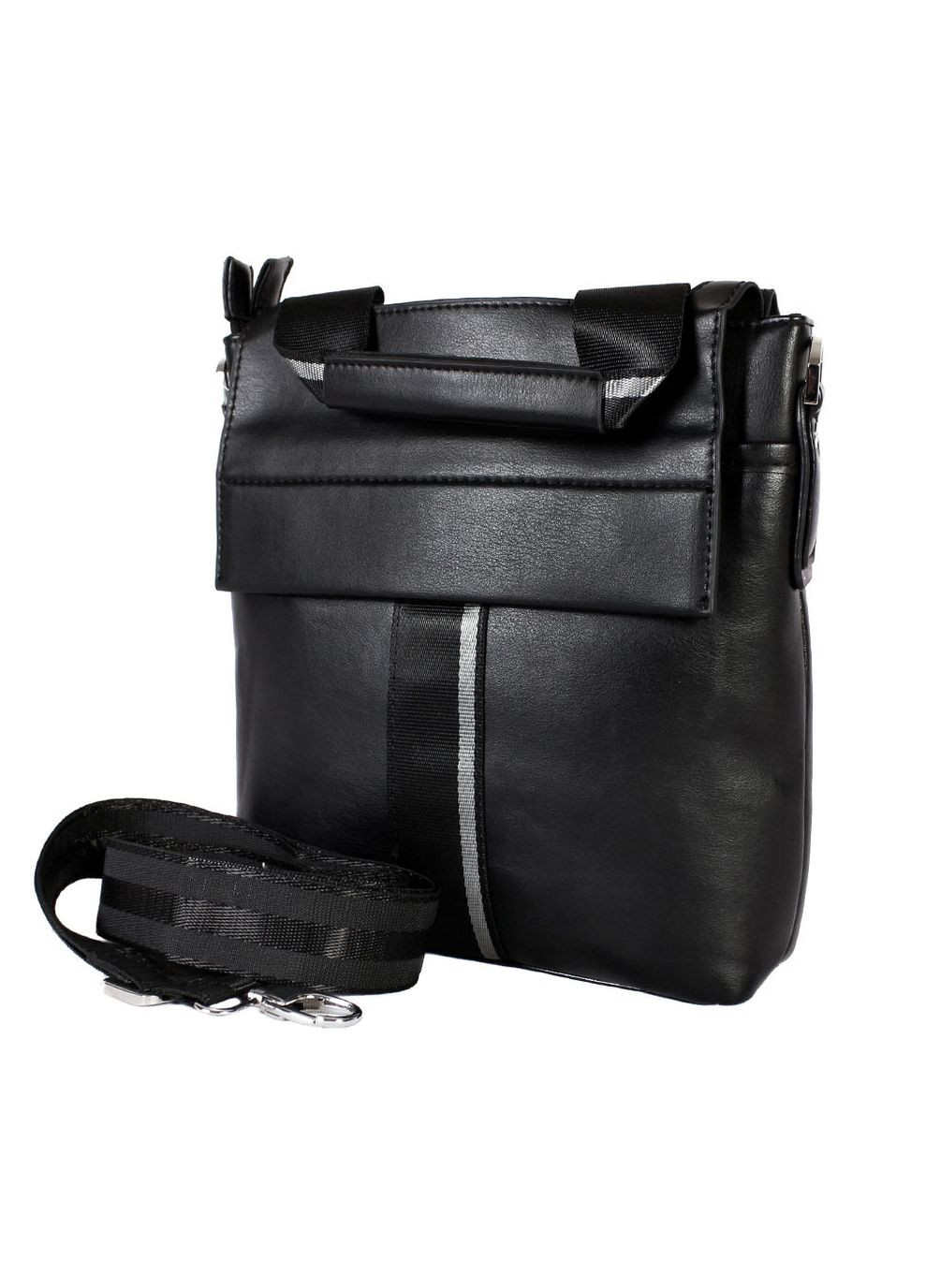 Чоловіча сумка зі штучної шкіри E30911 Чорна No Brand (370848149)