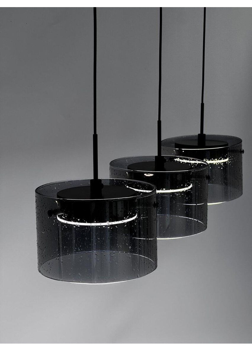 Светодиодный подвесной светильник G 2922/3L 42W Дымчато-черный Valeso (342071743)