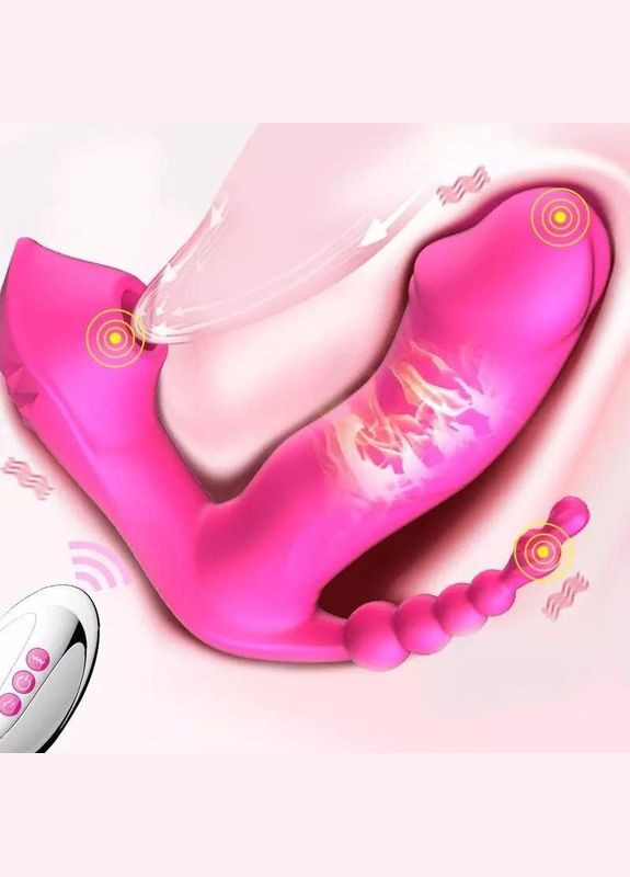 Кліторальний вібратор метелик для жінок — стимулятор точки G анальний і вагінальний стимулятор No Brand (340914283)