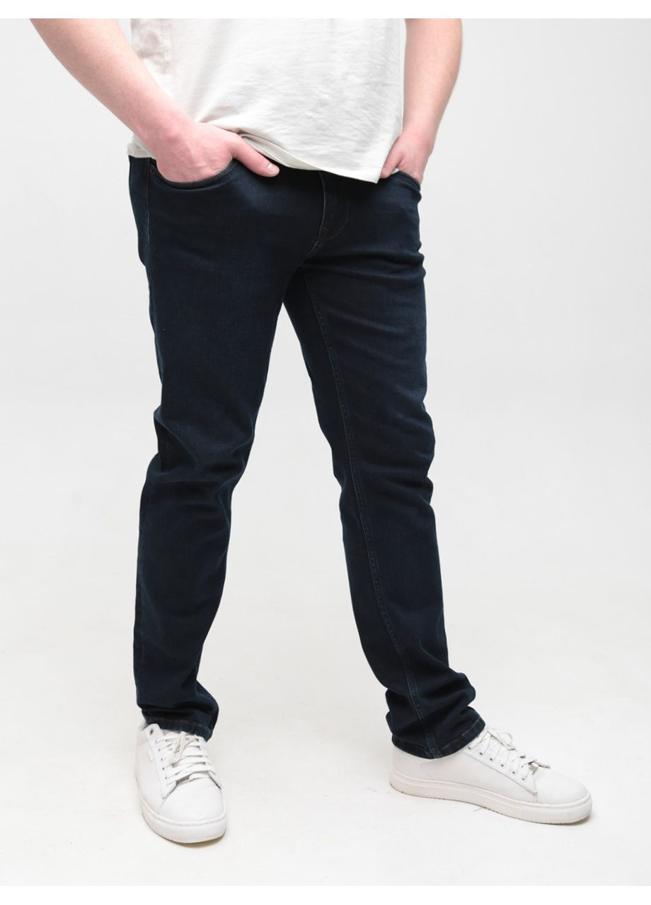 Джинси чоловічі темно-сині слім зі стрейчем великі розміри ARCHILES Slim (357262969)