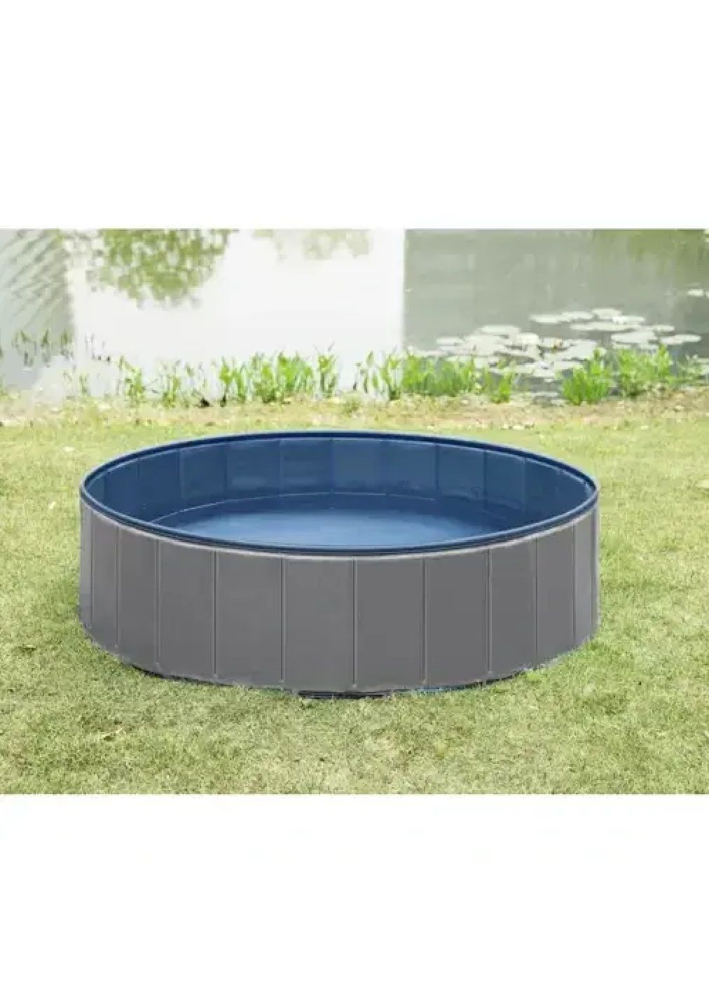 Великий складаний манеж басейн для купання собак тварин зі зливним клапаном нековзним дном 100х30 см (476959-Prob) Unbranded (292848665)