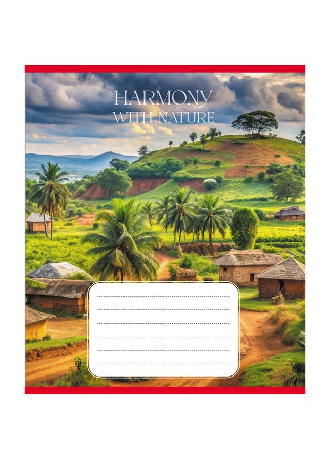 Зошит загальний "Гармонія з природою" 060-610277K-3 в клітинку, 60 аркушів Leader (353967106)