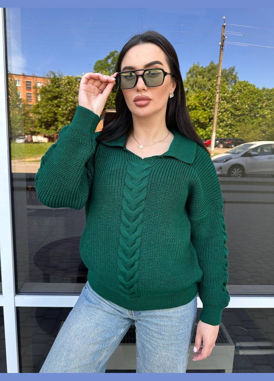 Зеленый женский шерстяной свитер адель зеленый You Best