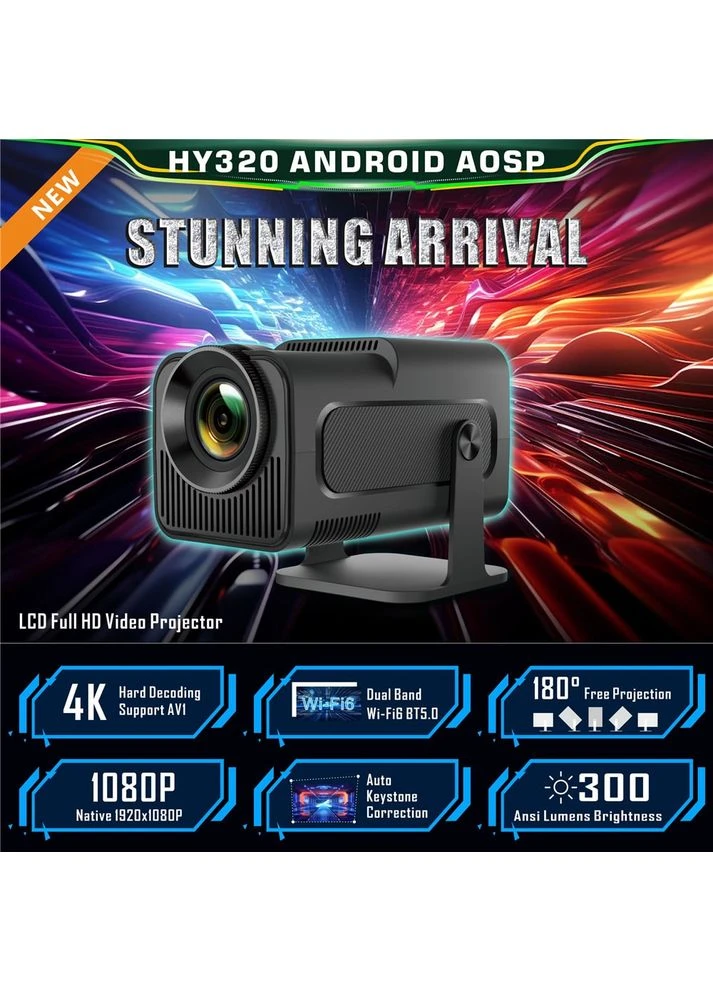 Проектор HY320: 300 Ansi LM, 1080P, Bluetooth 5.0 Magcubic (391582541)