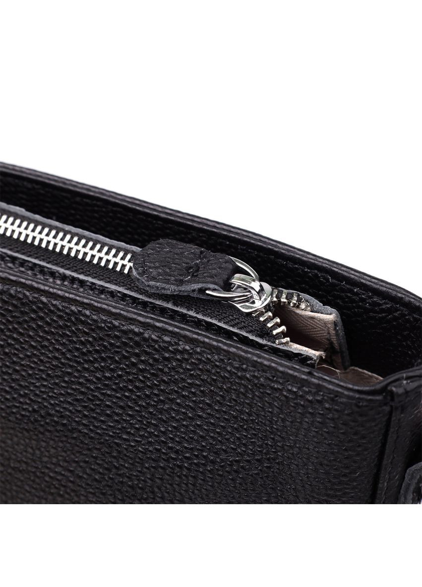 Зручна жіноча сумка на плече з якісної натуральної шкіри 22914 Чорний Vintage (361679888)