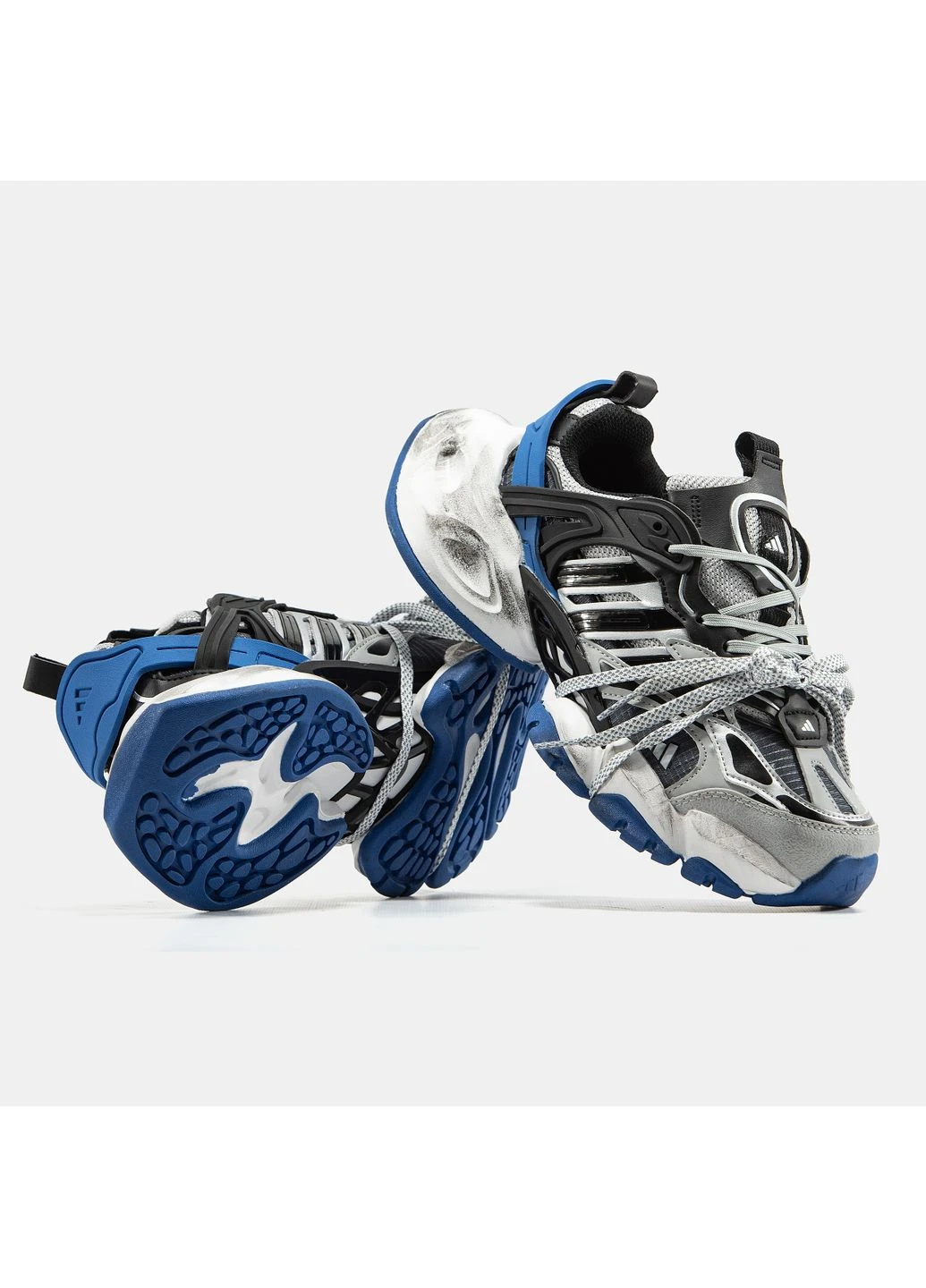 Сірі кросівки чоловічі adidas vento xlg grey black blue | адідас венто делюкс сірі демісезон No Brand