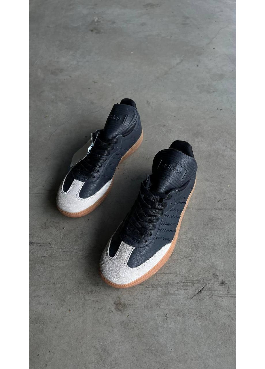 КРОССОВКИ ЖЕНСКИЕ ADIDAS PHARRELL WILLIAMS X SAMBA HUMANRACE АДИДАС No Brand чёрные демисезоны (368861661)