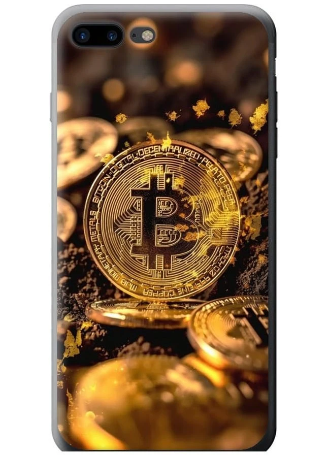 2D пластиковий чохол 'Золота лихоманка біткойна' для Endorphone Apple iPhone 8 Plus (289531507)