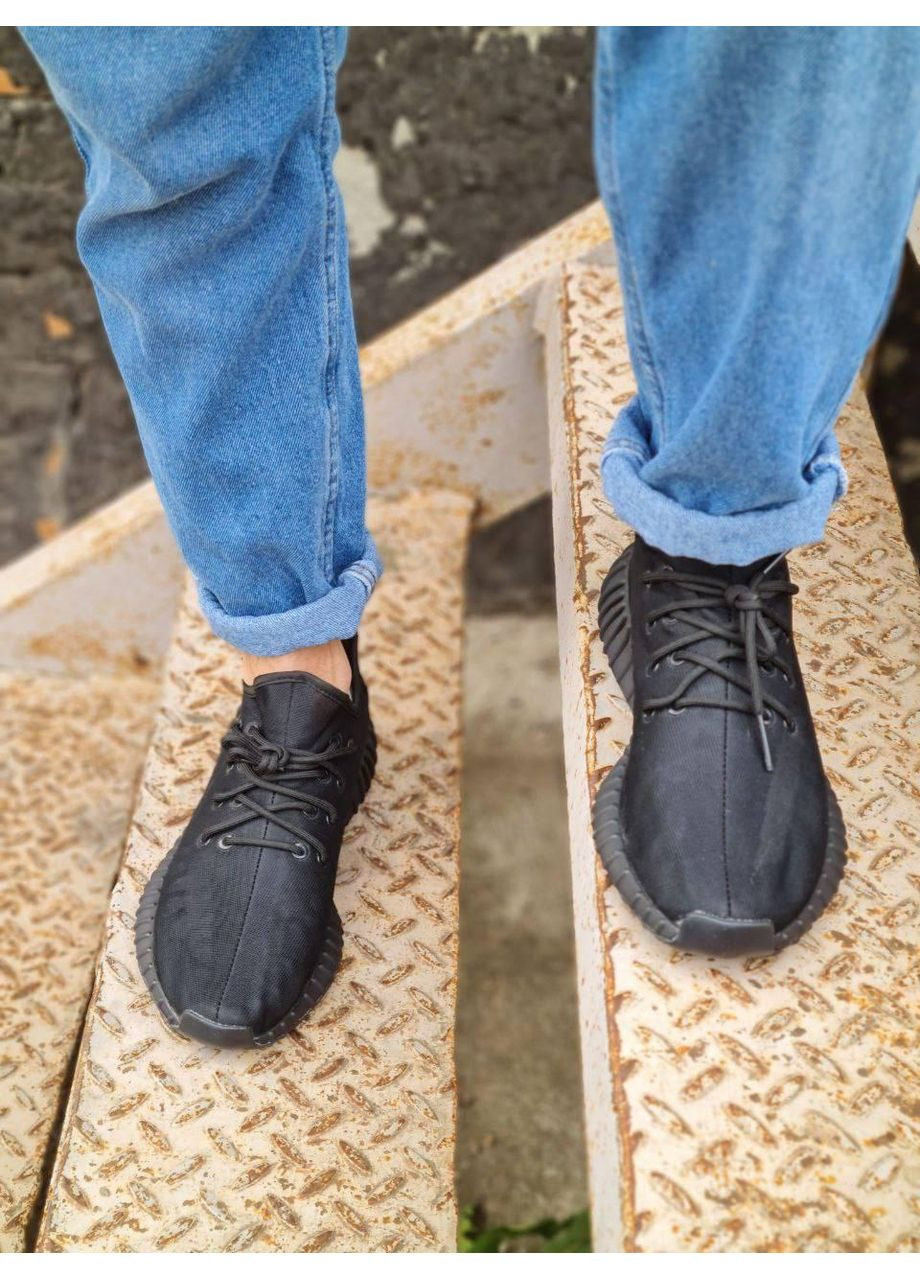 КРОССОВКИ ЖЕНСКИЕ ADIDAS YEEZY BOOST 350 MONO BLACK V2 АДИДАС ИЗИ БУСТ No Brand чёрные демисезоны (367170586)