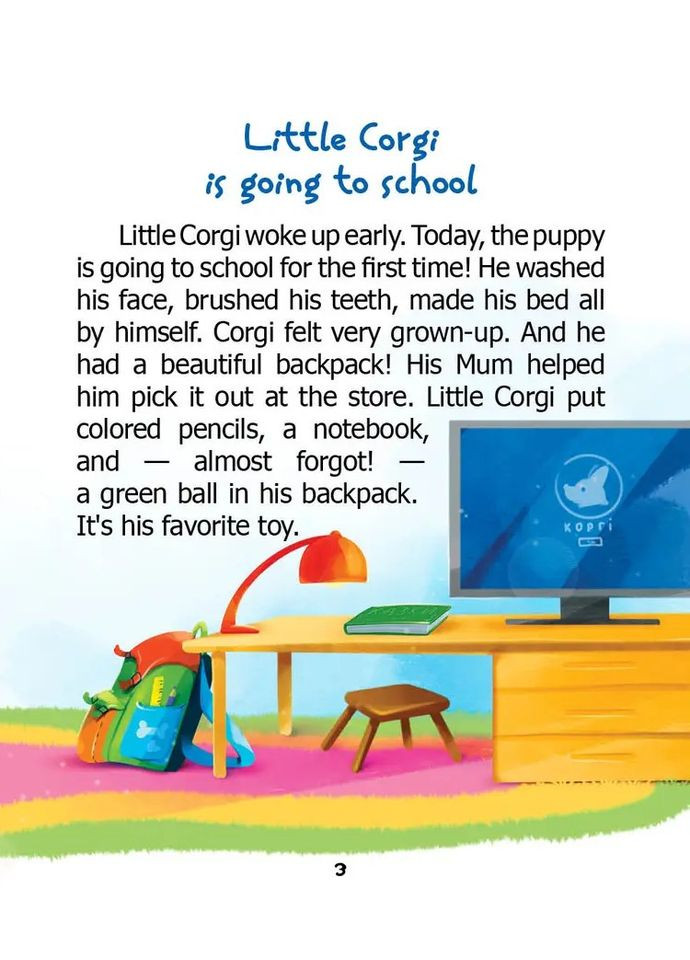 Малыш Корги идет в школу. Little Corgi goes to school. Книга-биллингва. Пашинская Наталья Талант (349838996)