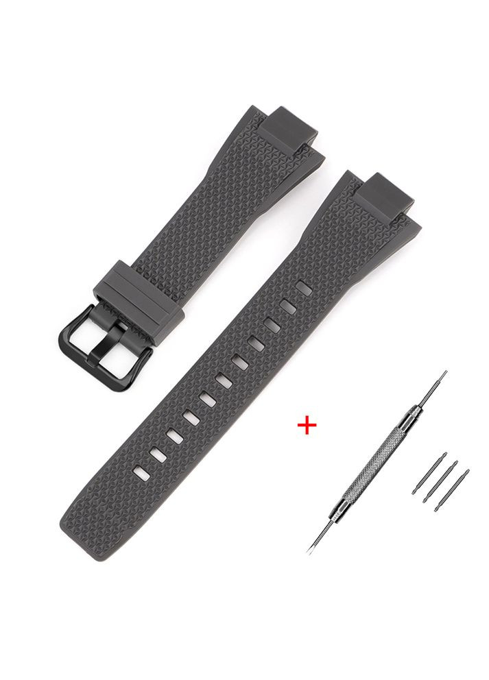 Ремінець для годинника Casio G-Shock сірий полімерний універсальний ремінець з пряжкою для чоловіків та жінок ProDobro (367266565)