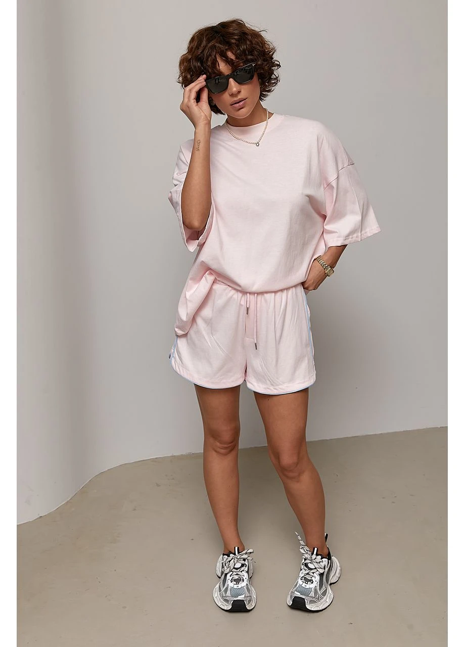 Свободный спортивный костюм из футболки и шорт Lurex (398320567)