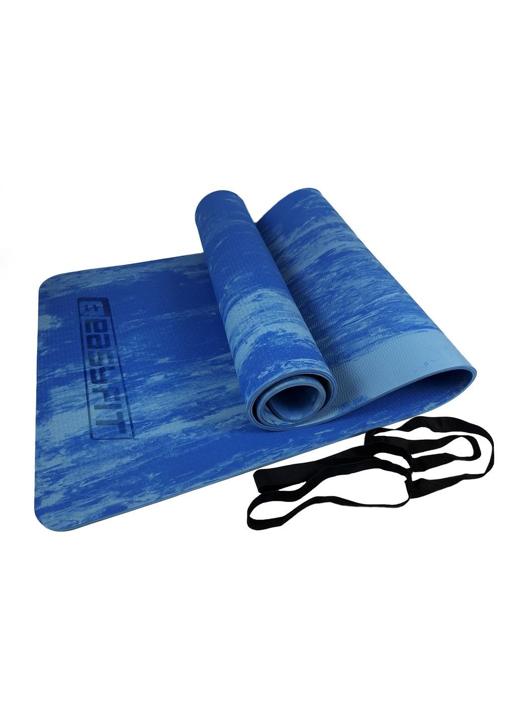 Килимок для йоги та фітнеса s-EVA Mat 8 мм Синій EasyFit (358064050)