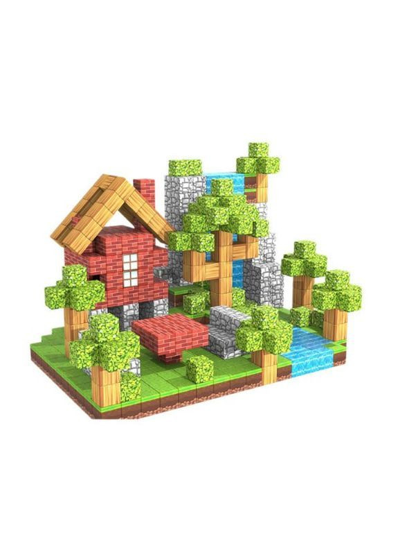 Дитячий магнітний конструктор Minecraft на 100 елементів No Brand Магнітний конструктор (368894055)