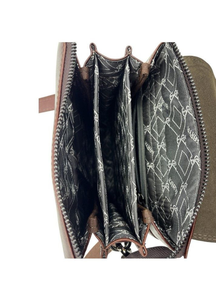 Сумка барсетка мужская из натуральной кожи коричневая 0262-614. Karya (365815623)