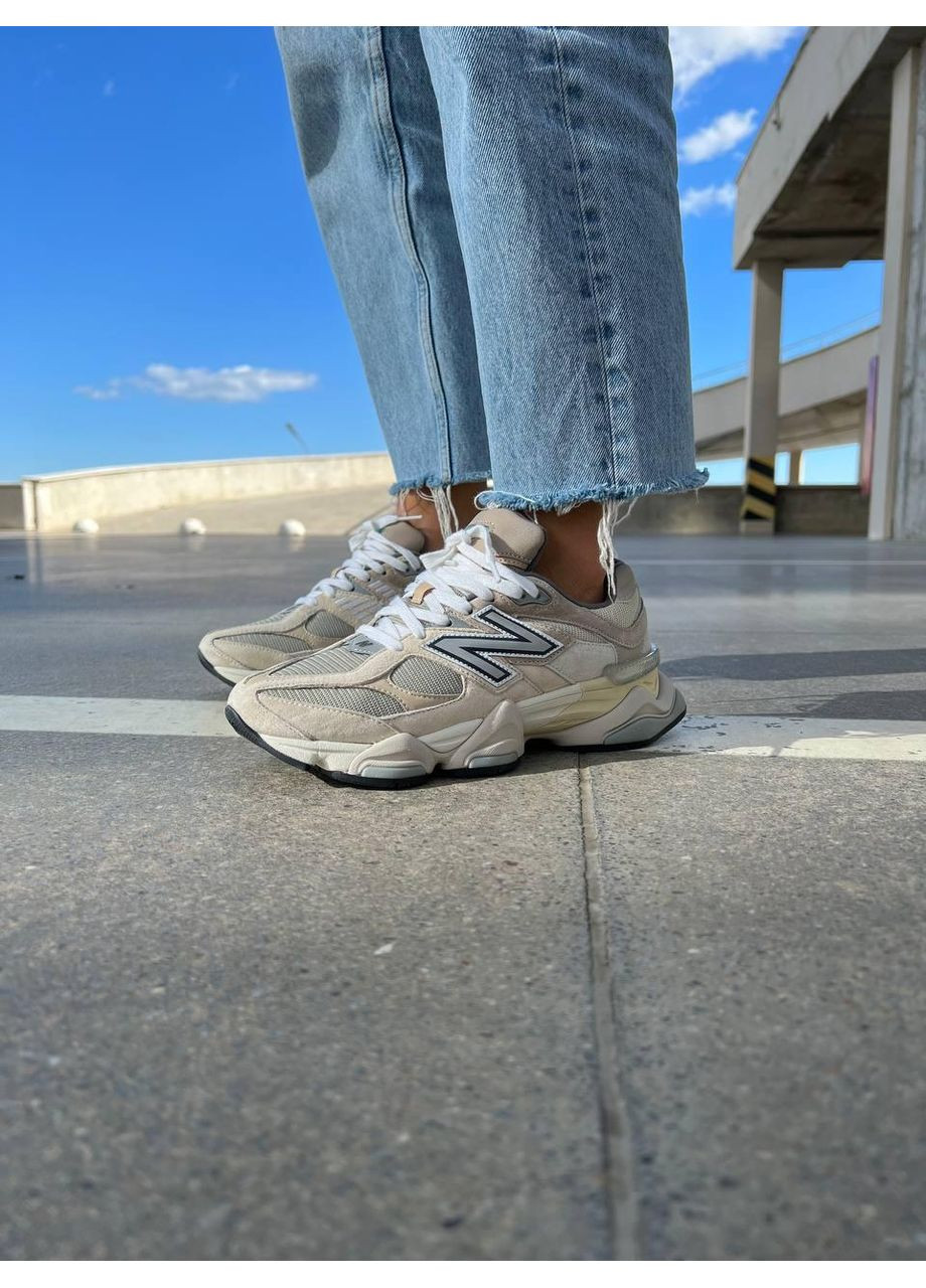 КРОССОВКИ ЖЕНСКИЕ NEW BALANCE 9060 GREY BEIGE НЬЮ БЕЛАНС 9060 No Brand серые демисезоны (368870041)
