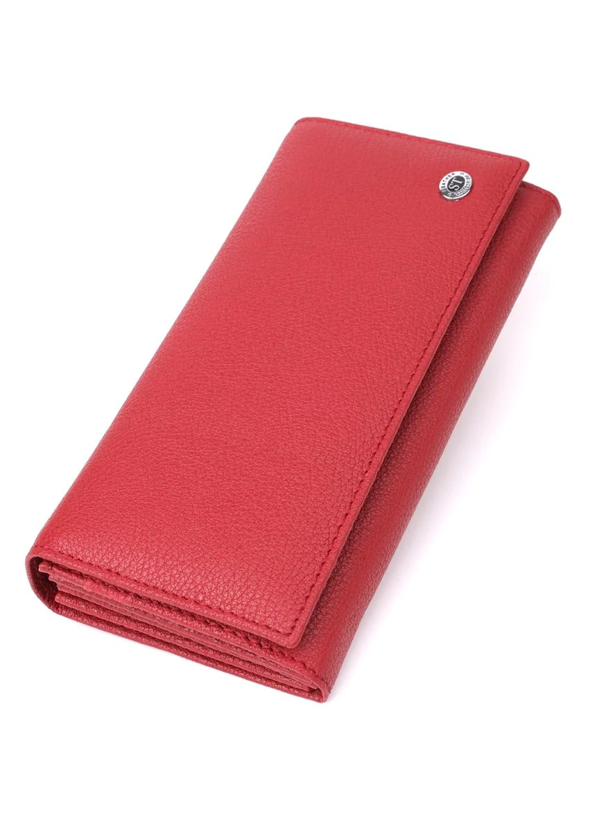Женский вместительный кошелек из натуральной кожи 23096 Красный st leather (331907268)