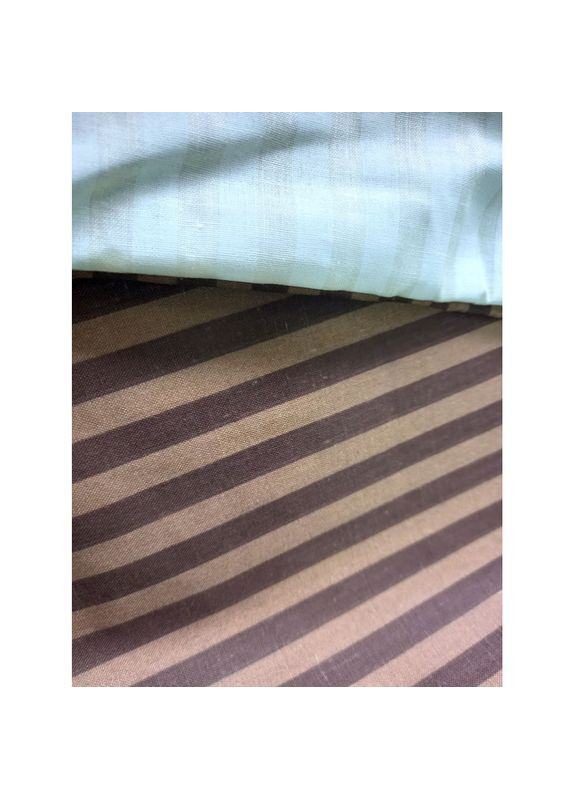 Постельное белье ДУЭТ Коричнево-Молочное Бязь Евро на резинке MERISET (278255543)