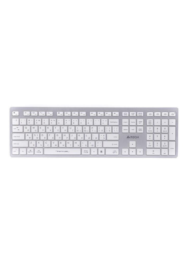 Клавіатура FBX50C (White) Fstyler бездротовa з ножичним перемикачем, A4Tech (333824801)