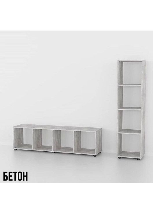 Стеллаж на 4 ячейки, книжный шкаф, полка I-028 No Brand (371910298)