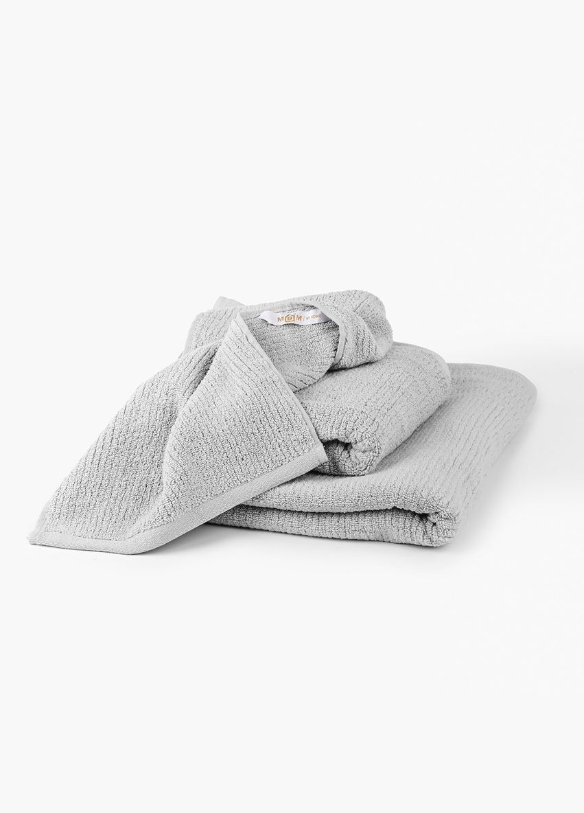 Полотенце MY HOME "ВОЛНА" 30х50 см Хлопок (BT-08 S GRAY) МВМ серый