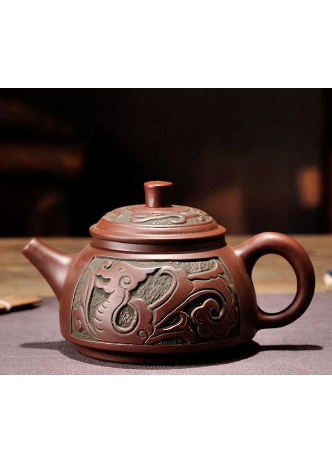 Чайник заварочный глиняный "Дракон и Феникс" 600 мл No Brand (366871772)