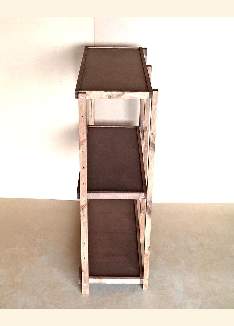 Етажерка розбірна з дерева Честер 3 полиці 40х100х130 капучино (ЄТЖ-8340100130) No Brand (327846355)