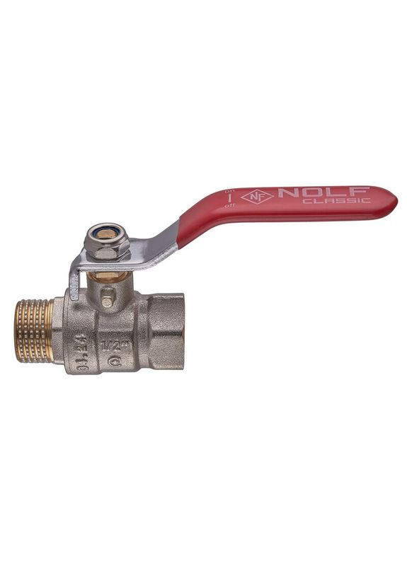 Кран шаровый прямой Classic NFC.621-06-1/2" FM (ГШВ) для воды из латуни CW617N, с резьбовым присоединением NOLF (398851835)