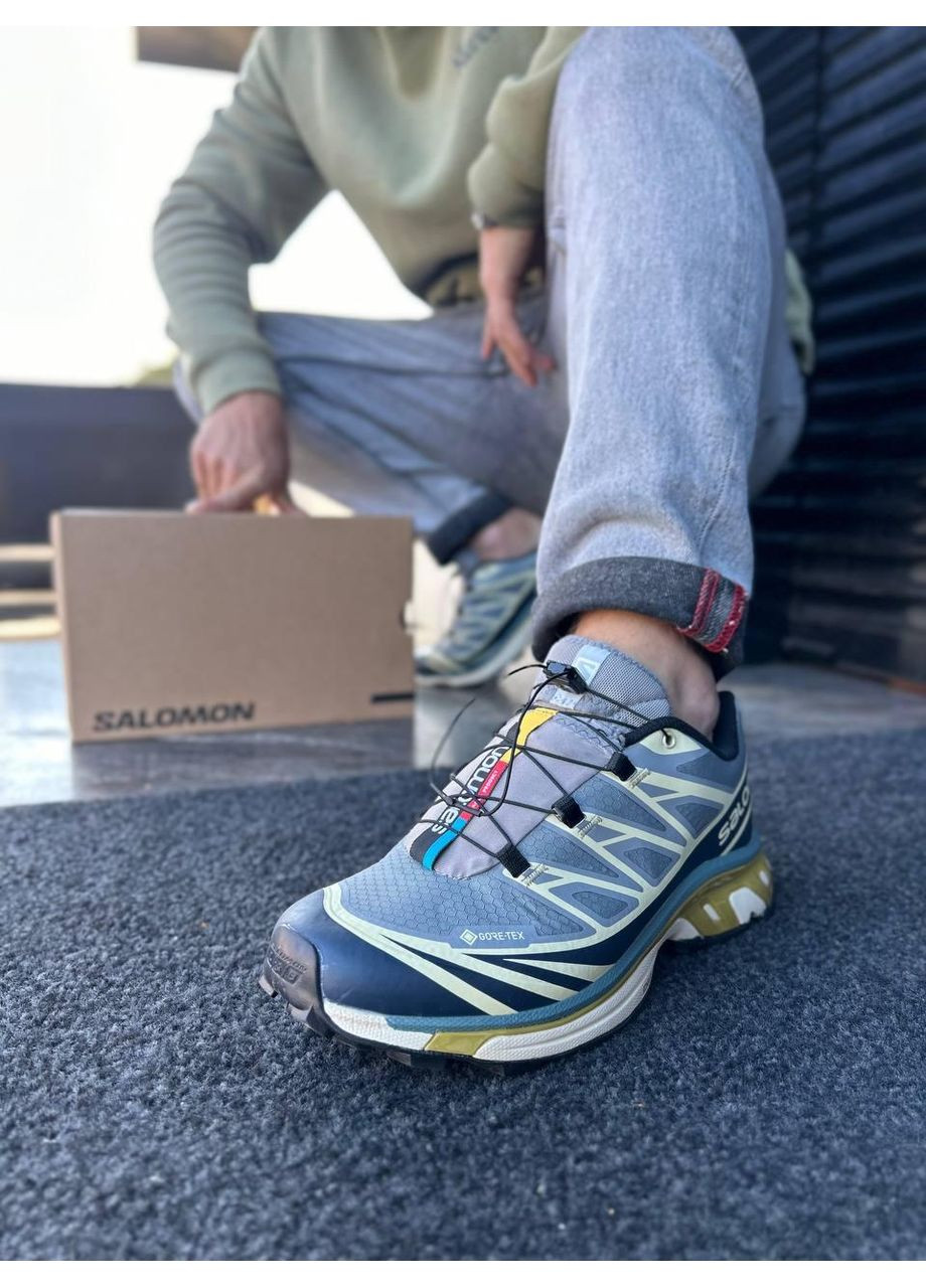 КРОСІВКИ ЖІНОЧІ SALOMON XT-6 ADV DOVER BLUE BEIGE САЛОМОН XT-6 No Brand білі демісезони (367168441)