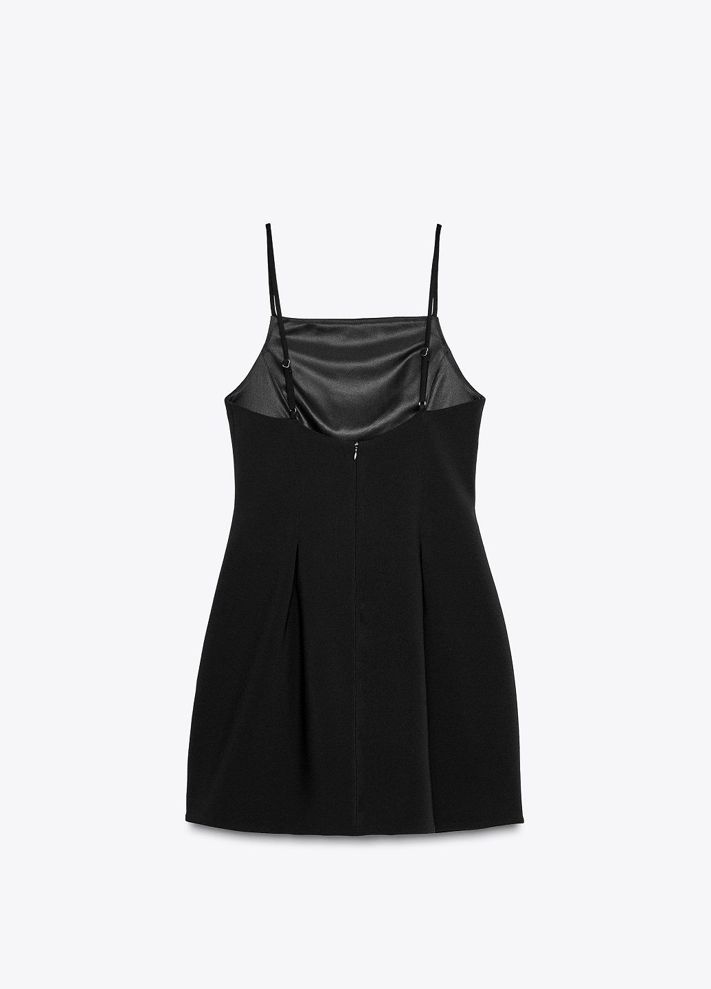 Черное коктейльное платье Zara однотонное