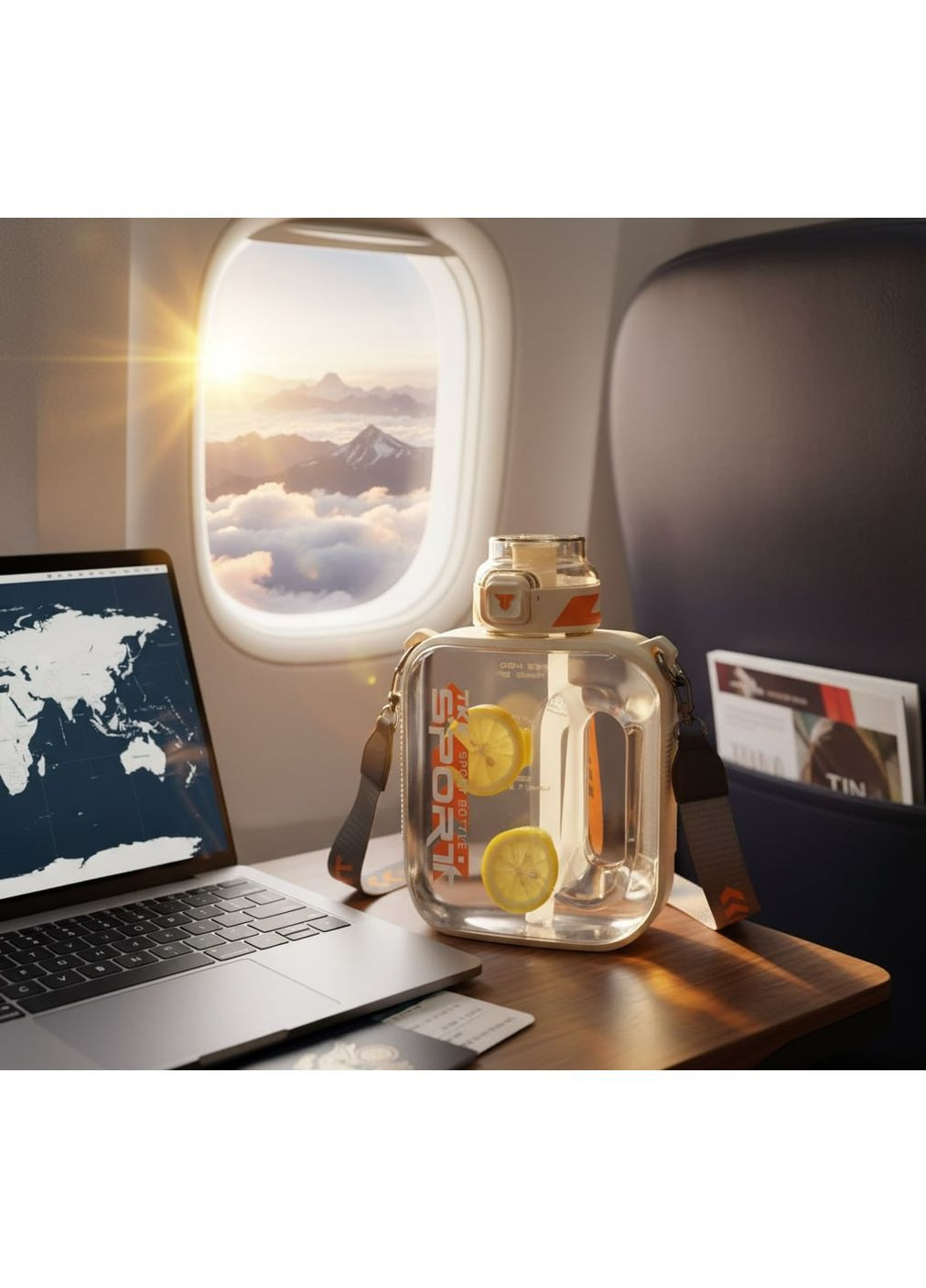 Пляшка TKK SPORT для води 1600 мл із безпечного тритану. Біла No Brand (296101775)