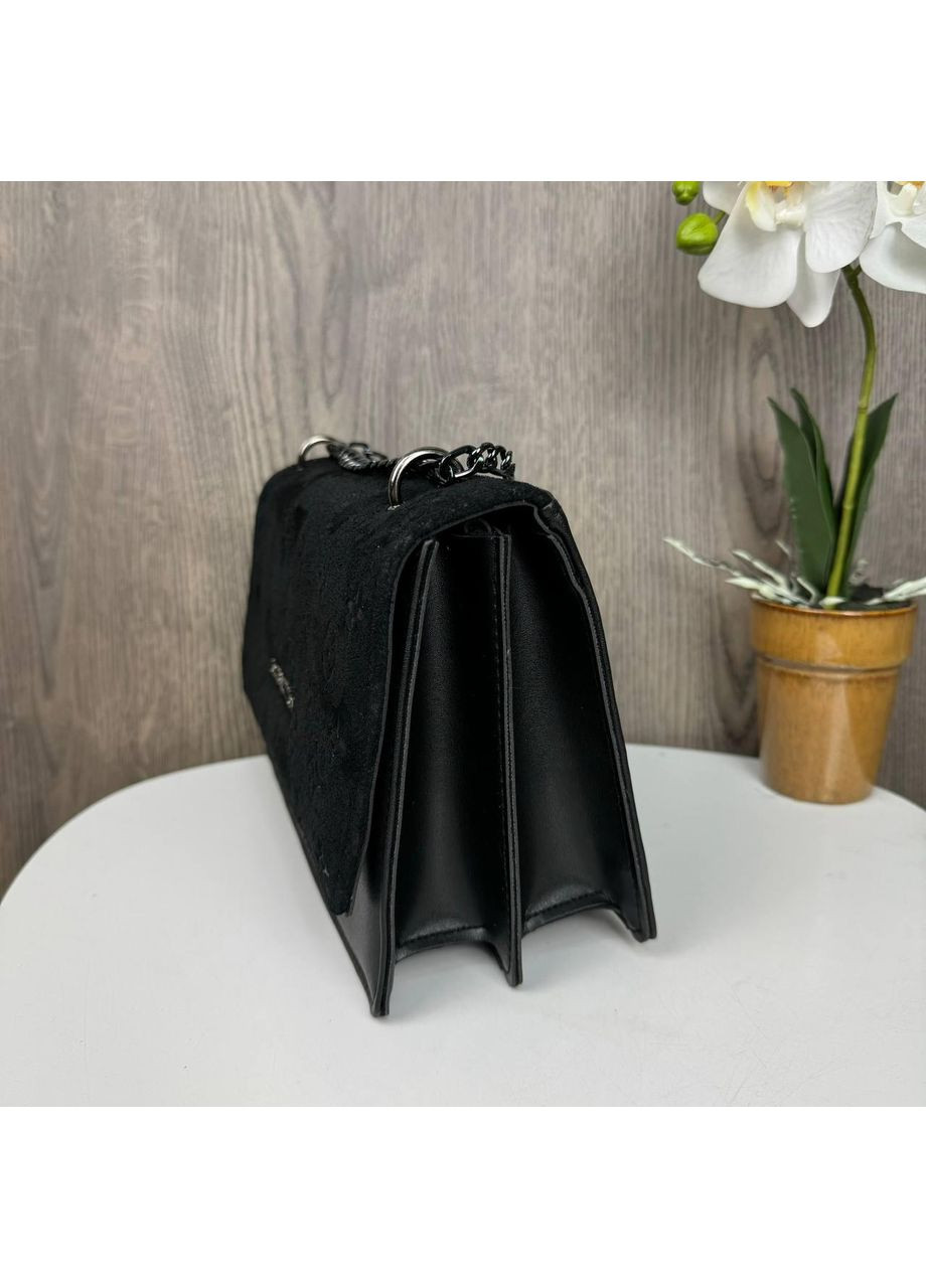 Жіноча міні сумочка клатч чорна замша ProDobro (363259485)