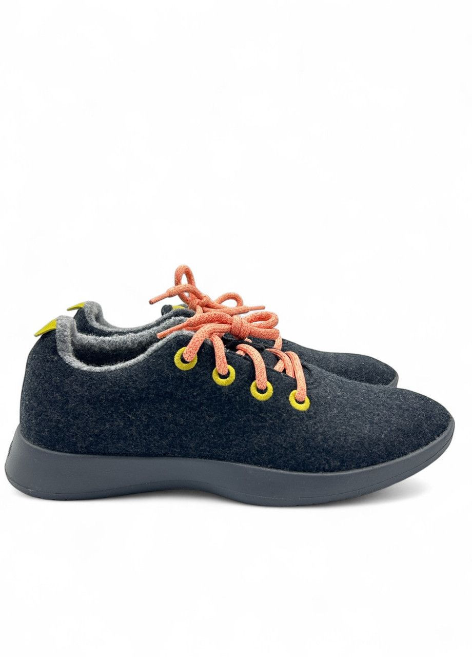Серые мужские кроссовки allbirds wool runner scarlet tanager, размер 41/42 стелька 26.5 темно Ryka