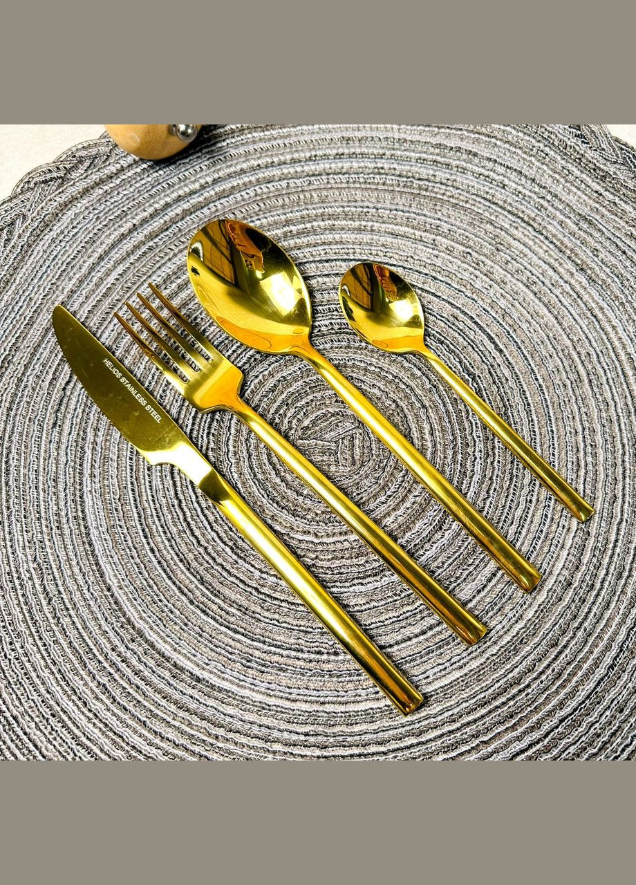 Набір столових приборів 24 предмети Золото No Brand (304547009)