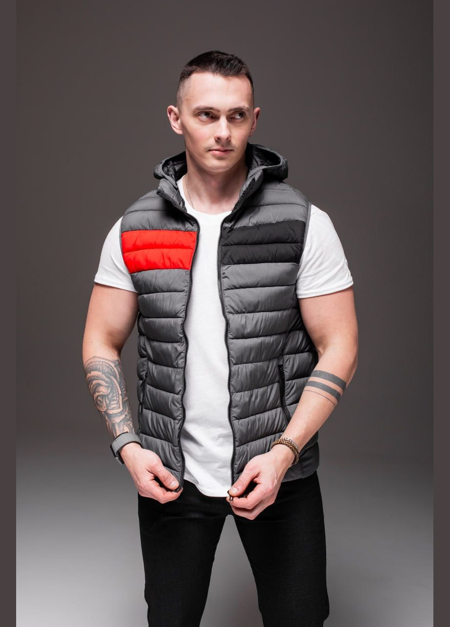 Чоловічий жилет зі знімним капюшоном Vakko (302394571)