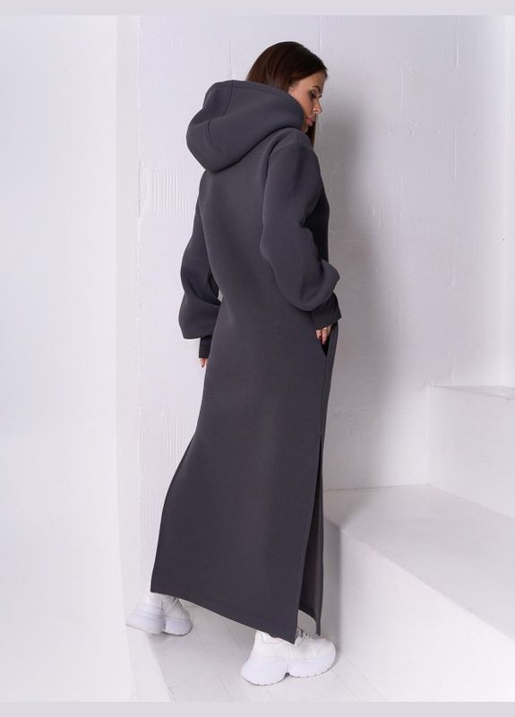 Серое платье 14898 серое ISSA PLUS однотонное