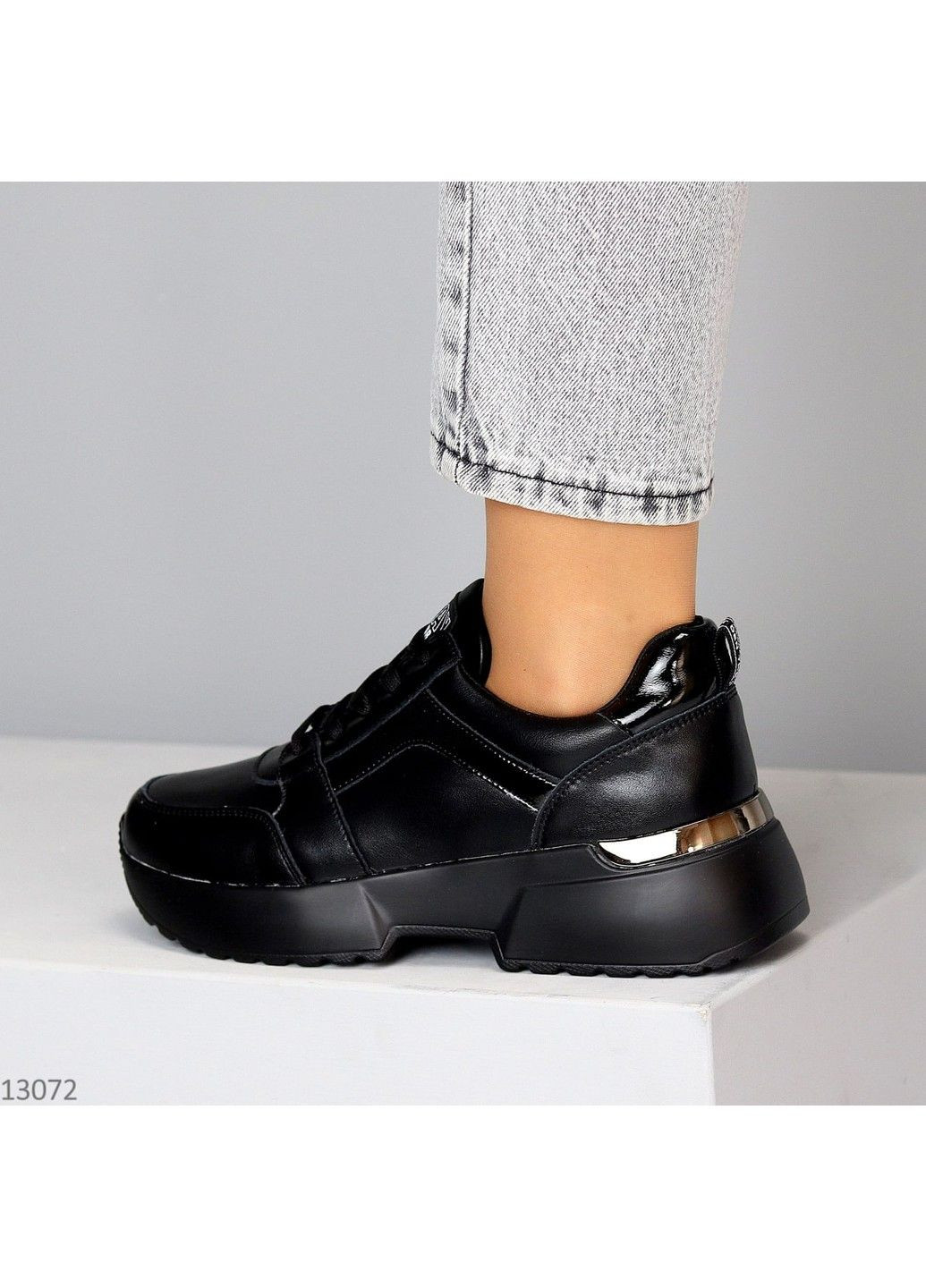 205 Кросовки Кожаные Черные KDSL чёрные демисезоны (302517730)