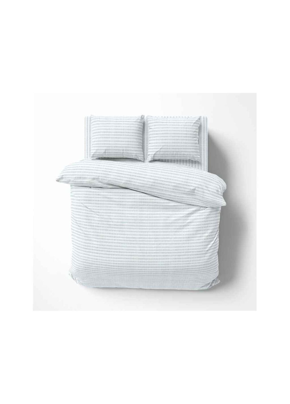 Комплект постельного белья Голубой с белым (70/70) B-1167 бязь Lelit (356459131)