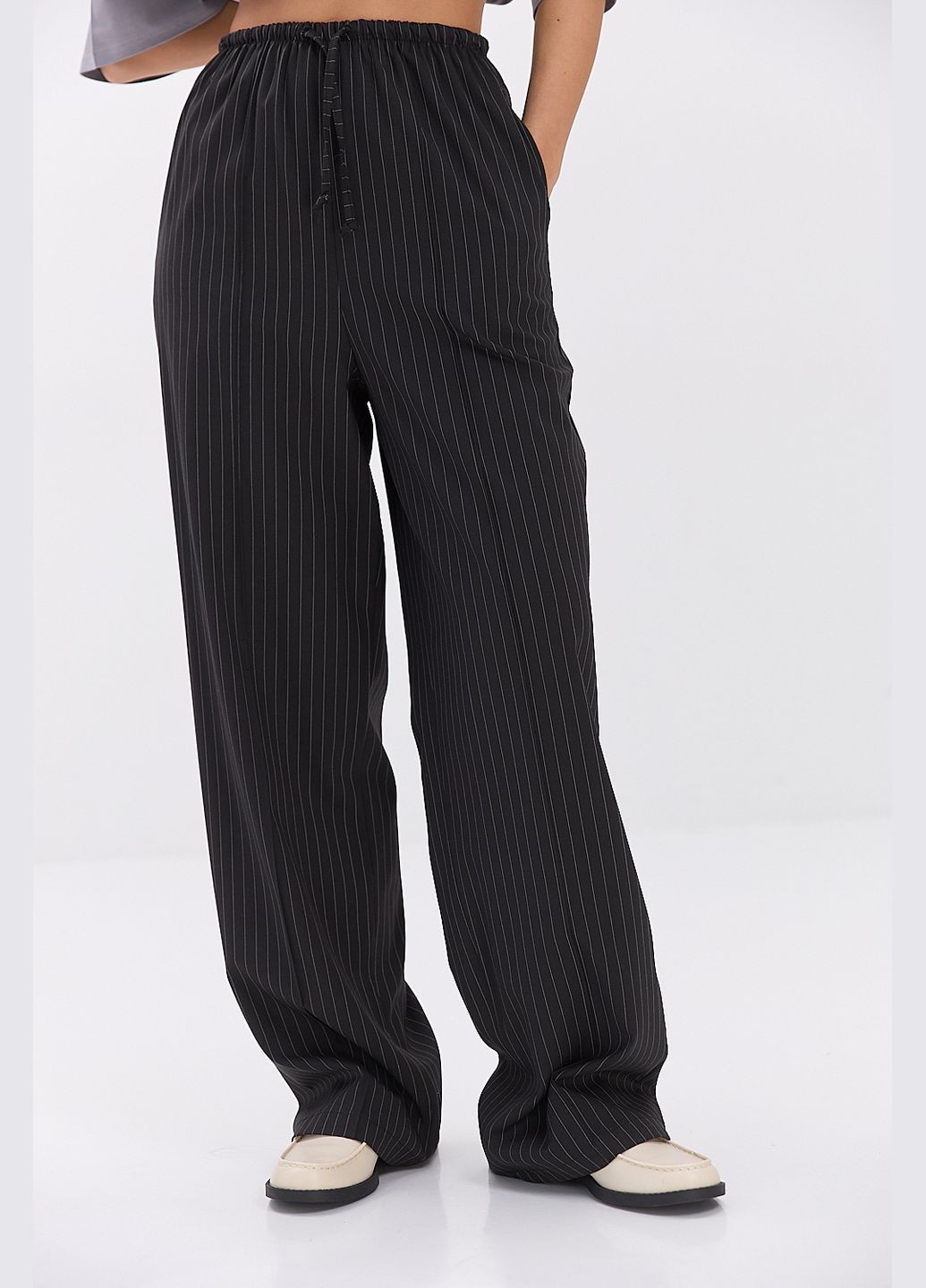 Жіночі смугасті штани з костюмної тканини Arjen (317235024)