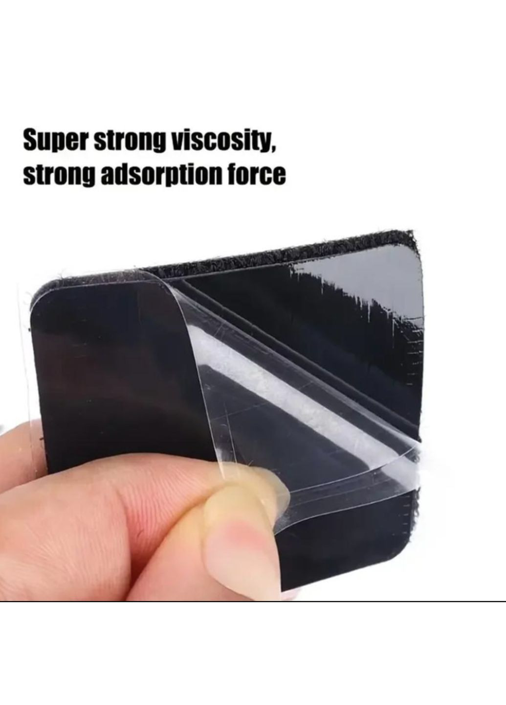 Липучка-фиксатор стяжка лента текстильная самоклеящаяся для ковра в машину универсальная 30 мм 5 м Черный Neon (340276188)