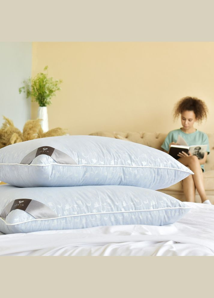 Подушка для сну пухова Natural пух 30% і 70% перо, бавовна ТМ 50х70 см IDEIA (275870172)