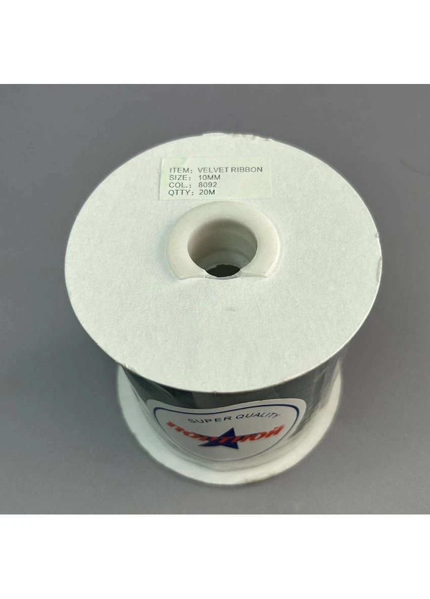 Бархатная декоративная лента 1 см 20 м - #8092 Plus-plus (354798031)